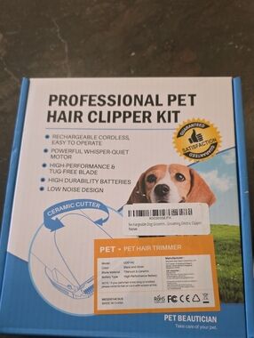 Professional Pet Hair Clipper Kit - Blue